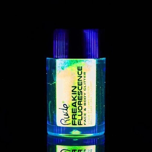 Rude Freakin Fluorescence Face & Body Glitter - Green - Picture 1 of 4